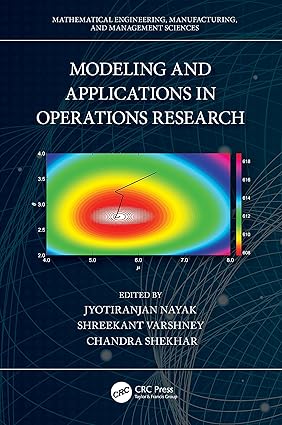 Modeling and Applications in Operations Research 1st Edition By Jyotiranjan Nayak