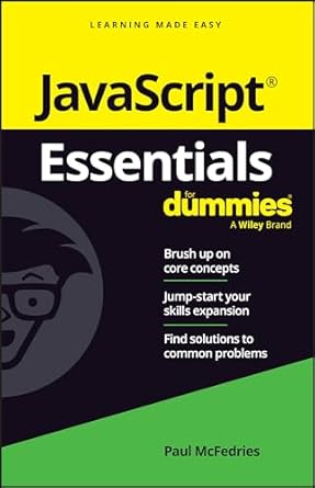 eBook For JavaScript Essentials For Dummies 1st Edition By Paul McFedries
