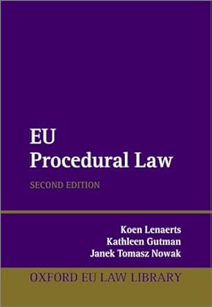 eBook For EU Procedural Law 2nd Edition By Koen Lenaerts