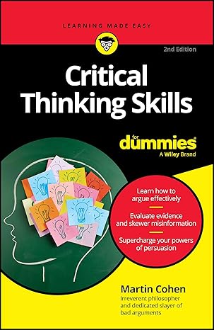 eBook For Critical Thinking Skills For Dummies 2nd Edition By Martin Cohen