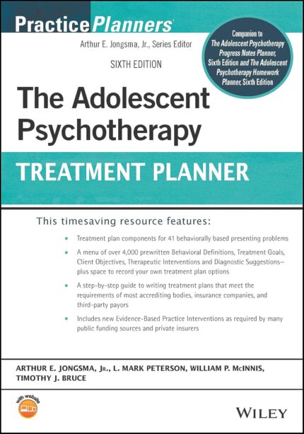 ebook For The Adolescent Psychotherapy Treatment Planner PracticePlanners 6th Edition By Arthur E. Jongsma